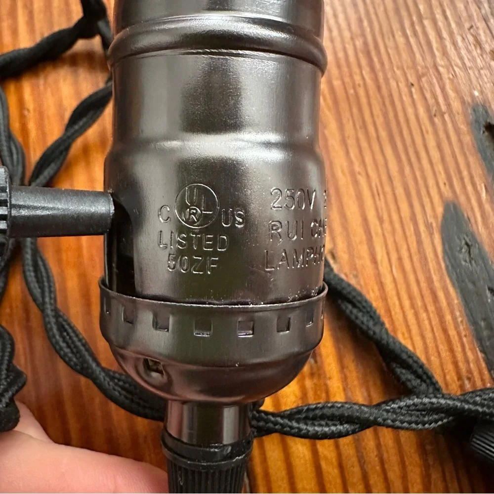 NWOT Triple Light Socket Hanging Cord Pendants